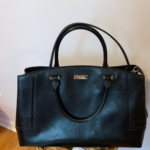 Kate Spade Large Satchell Bag Black Leather - Picture 1 of 4